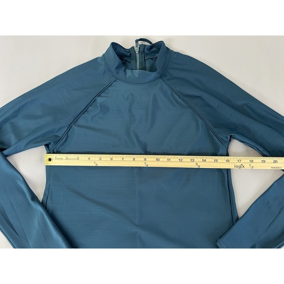 All In Motion Women's Large Green  Mock‎ Neck Long Sleeve Rash guard Surf NWT - Picture 10 of 12
